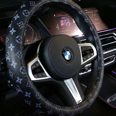 black louis vuitton steering wheel cover|louis vuitton car seat covers.